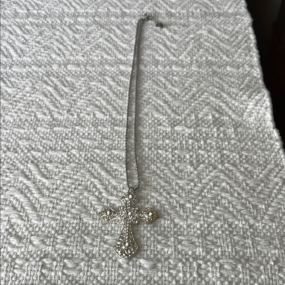 Silver Cross Pendant Necklace